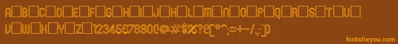 Roninset3 Font – Orange Fonts on Brown Background