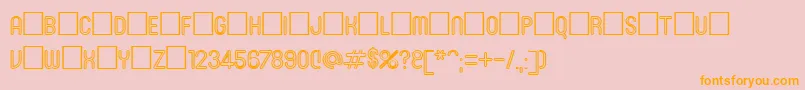 Roninset3 Font – Orange Fonts on Pink Background