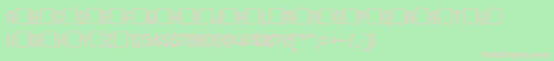 Roninset3 Font – Pink Fonts on Green Background