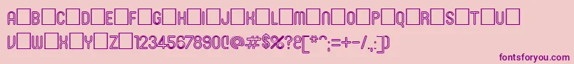 Roninset3 Font – Purple Fonts on Pink Background