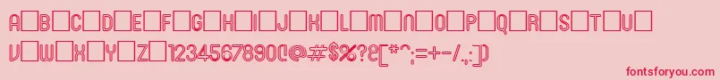 Roninset3 Font – Red Fonts on Pink Background