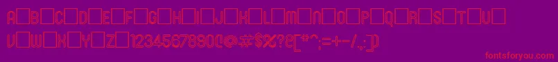 Roninset3 Font – Red Fonts on Purple Background