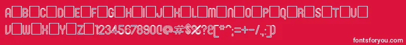 フォントRoninset3 – 赤い背景に白い文字