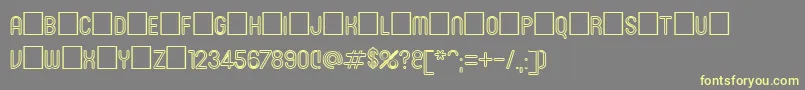 Roninset3 Font – Yellow Fonts on Gray Background