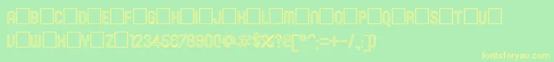 Roninset3 Font – Yellow Fonts on Green Background