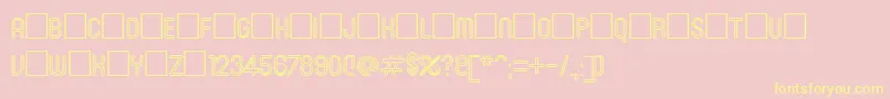 Roninset3 Font – Yellow Fonts on Pink Background