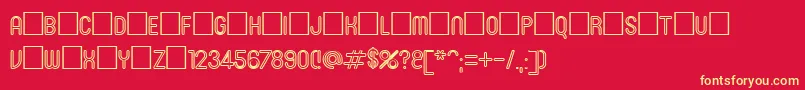 Roninset3 Font – Yellow Fonts on Red Background