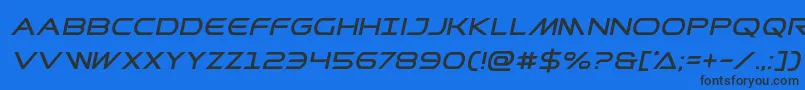 Шрифт Prometheanital – чёрные шрифты на синем фоне