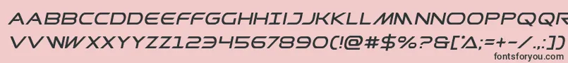 Prometheanital-fontti – mustat fontit vaaleanpunaisella taustalla