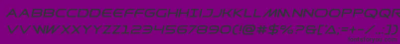 Prometheanital-Schriftart – Schwarze Schriften auf violettem Hintergrund
