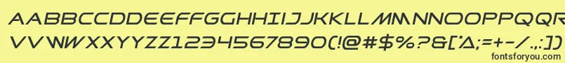 Prometheanital Font – Black Fonts on Yellow Background