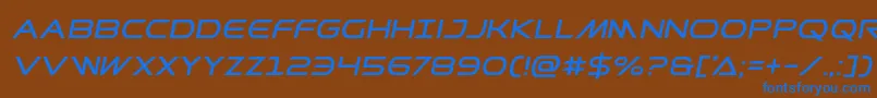 Prometheanital Font – Blue Fonts on Brown Background