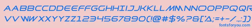 Prometheanital Font – Blue Fonts on Pink Background