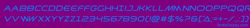 Шрифт Prometheanital – синие шрифты на фиолетовом фоне