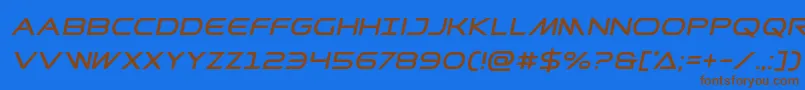 Шрифт Prometheanital – коричневые шрифты на синем фоне