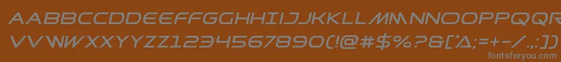 フォントPrometheanital – 茶色の背景に灰色の文字