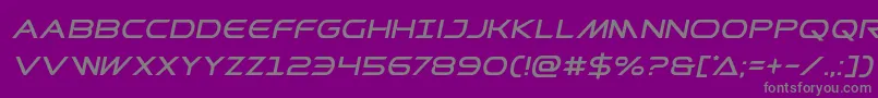 フォントPrometheanital – 紫の背景に灰色の文字