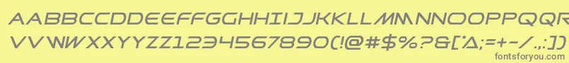 Prometheanital Font – Gray Fonts on Yellow Background