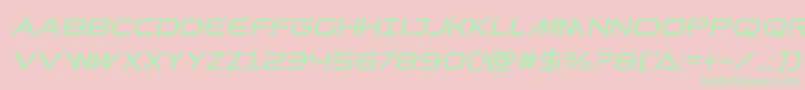 フォントPrometheanital – ピンクの背景に緑の文字