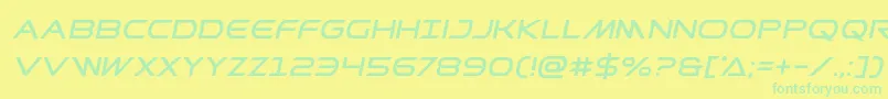 フォントPrometheanital – 黄色い背景に緑の文字