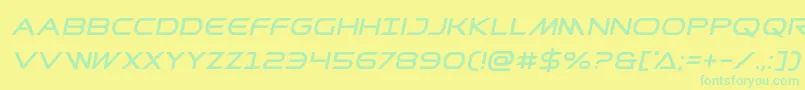 Prometheanital Font – Green Fonts on Yellow Background