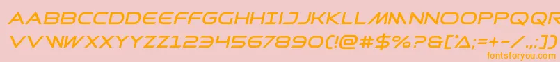 Prometheanital Font – Orange Fonts on Pink Background