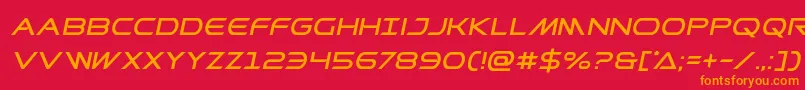 Шрифт Prometheanital – оранжевые шрифты на красном фоне