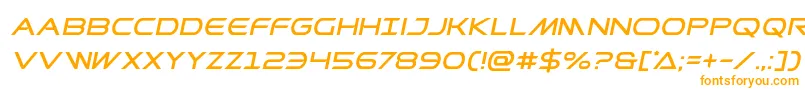 Prometheanital-fontti – oranssit fontit valkoisella taustalla