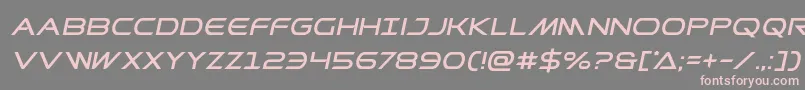 フォントPrometheanital – 灰色の背景にピンクのフォント