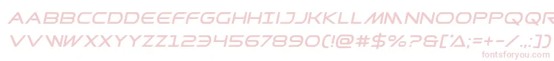 Prometheanital-fontti – vaaleanpunaiset fontit valkoisella taustalla