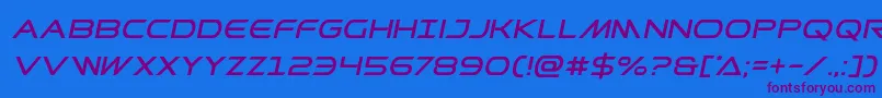 Шрифт Prometheanital – фиолетовые шрифты на синем фоне