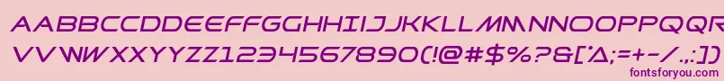 フォントPrometheanital – ピンクの背景に紫のフォント