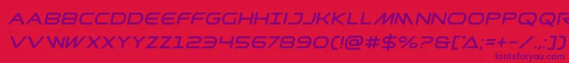 フォントPrometheanital – 赤い背景に紫のフォント