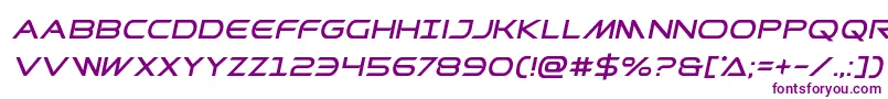 Prometheanital-fontti – violetit fontit valkoisella taustalla