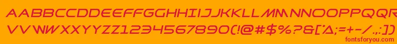 Prometheanital Font – Red Fonts on Orange Background