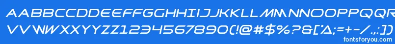 Шрифт Prometheanital – белые шрифты на синем фоне