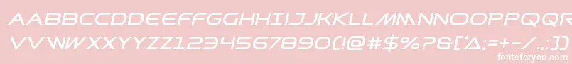 Prometheanital-fontti – valkoiset fontit vaaleanpunaisella taustalla