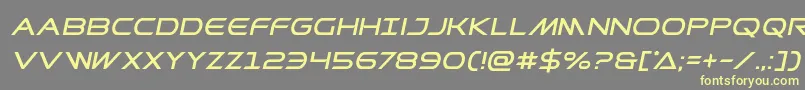 Prometheanital-fontti – keltaiset fontit harmaalla taustalla
