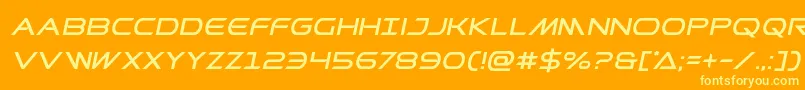 Шрифт Prometheanital – жёлтые шрифты на оранжевом фоне