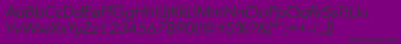 Fonte MontrealantiqueItalic – fontes pretas em um fundo violeta