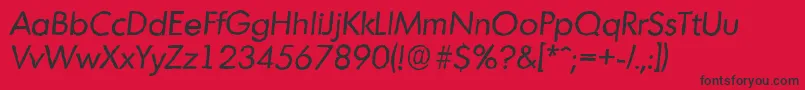MontrealantiqueItalic Font – Black Fonts on Red Background