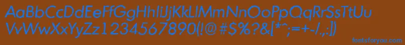 MontrealantiqueItalic Font – Blue Fonts on Brown Background