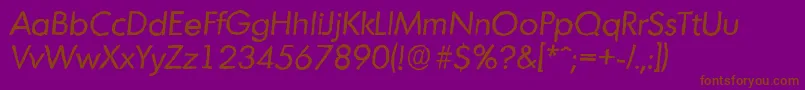 MontrealantiqueItalic Font – Brown Fonts on Purple Background
