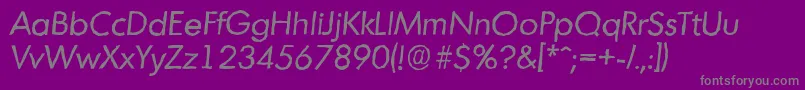 MontrealantiqueItalic Font – Gray Fonts on Purple Background