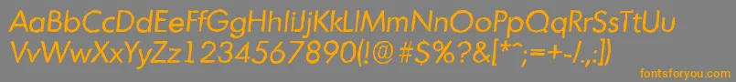 MontrealantiqueItalic Font – Orange Fonts on Gray Background