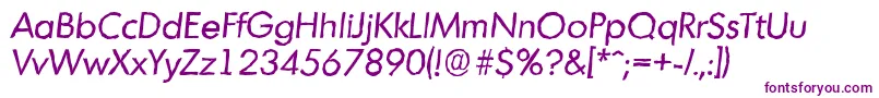 MontrealantiqueItalic-fontti – violetit fontit valkoisella taustalla