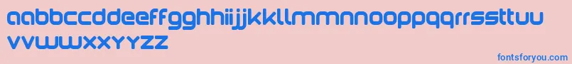 Weitere Informationen zur Paola-Schriftart Paola-Schriftart – Blaue Schriften auf rosa Hintergrund
