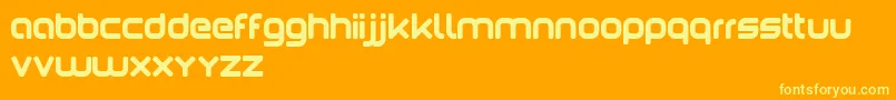 Paola Font – Yellow Fonts on Orange Background