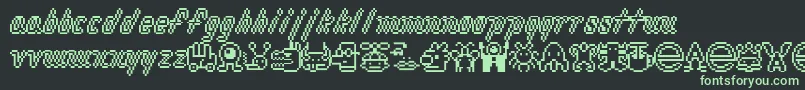 Macrodig-fontti – vihreät fontit mustalla taustalla