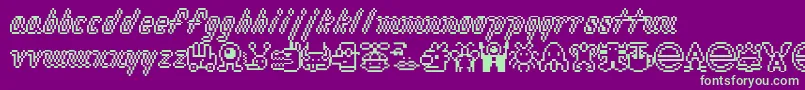 Шрифт Macrodig – зелёные шрифты на фиолетовом фоне